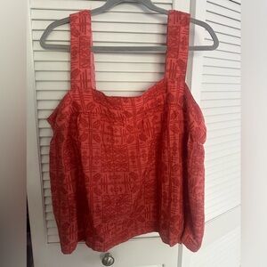 Anthropologie orange and coral tank